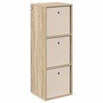 vidaXL Buffet avec tiroir Chêne Sonoma 35 x 32 x 99 5 cm