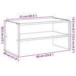 vidaXL Étagère à chaussures empilable gris béton 60x30x30 5 cm
