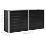 vidaXL Lit surélevé de jardin Anthracite 160x40x77 cm Acier galvanisé