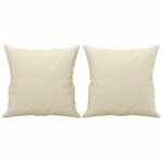 vidaXL Canapé 2 places avec oreillers crème 140 cm similicuir