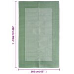 vidaXL Tapis d'extérieur ARAKIL vert 160 x 230 cm PP