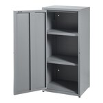 Armoire étagère meuble de rangement 88 x 40 x 35 cm métallique acier gris 03_0008904