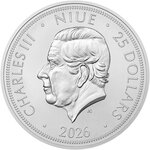 Monnaie CZECH LION 10 Oz Argent 25$ Niue 2026 (PRÉCOMMANDE)