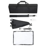 Vidaxl lampes de studio professionnelles 2 pièces 40x60 cm acier noir