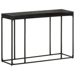 Vidaxl table console noir 110x35x76 cm bois d'acacia et de manguier