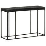 vidaXL Table console Noir 110x35x76 cm Bois d'acacia et de manguier