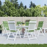 vidaXL Coussins de chaise à dossier haut lot de 6 modèle de feuille