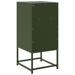 vidaXL Table de chevet vert olive 36x39x78 cm acier
