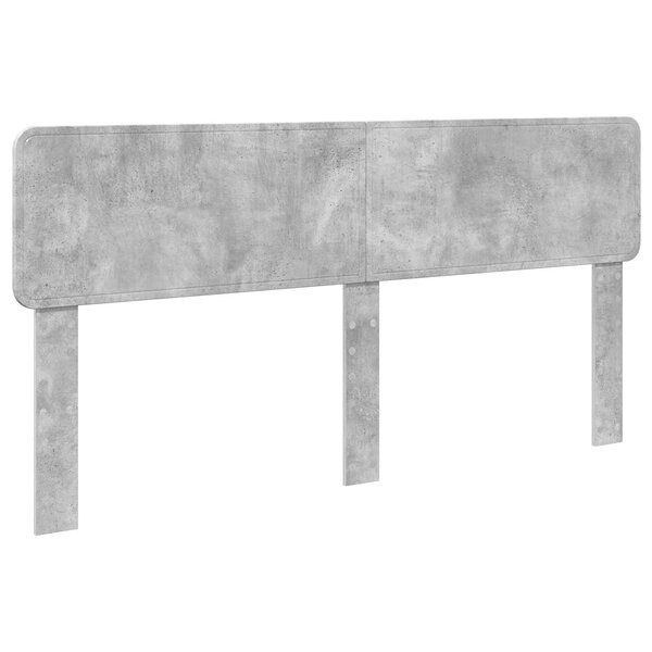 vidaXL Tête de lit Gris béton 180 cm Bois d'ingénierie