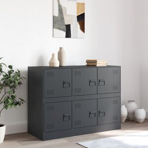 vidaXL Buffet anthracite 99x39x73 cm acier