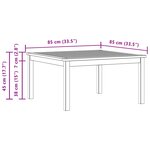 vidaXL Table basse Acacia clair 85 x 85 x 45 cm Bois d'Acacia Massif