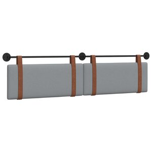 vidaXL Tête de lit suspendue Gris clair PU antique