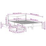 vidaXL Cadre de lit avec tiroirs blanc 140x200 cm bois de pin massif