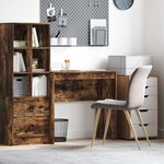 vidaXL Bureau d'écriture Chêne fumé Bois d'ingénierie Compact