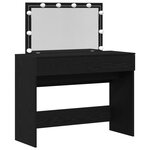 vidaXL Coiffeuse avec LED en chêne noir 100x40x120 cm