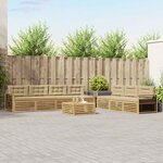 vidaXL Ensemble de canapés d'extérieur 8 Pièces Blanc et Beige