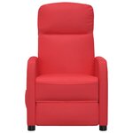 vidaXL Fauteuil de massage électrique Rouge Similicuir