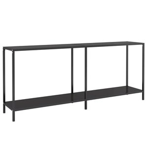 vidaXL Table console Noir 180x35x75 5 cm Verre trempé