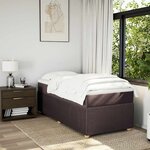 vidaXL Sommier à lattes de lit avec matelas Marron foncé 90x200 cm
