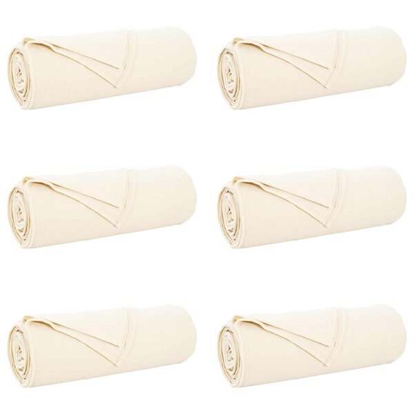 vidaXL Couvertures à jeter 6 Pièces Crème 350 x 270 cm Toison