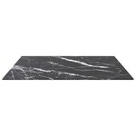 vidaXL Dessus de table noir 70x70 cm 6 mm verre trempé design marbre
