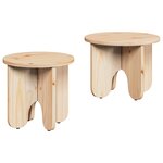 vidaXL Table basse 2 Pièces Naturel 39 5 x 39 5 x 30 cm