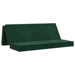 vidaXL Canapé-lit pliable 200 x 67 x 45 cm Vert foncé