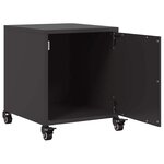 vidaXL Table de chevet noir 36x39x43 5 cm acier
