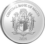 Pièce de monnaie en Argent 10 Euro g 28.28 Millésime 2024 MALTA CARNIVAL
