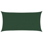 vidaXL Voile d'ombrage 160 g/m² Vert foncé 4x7 m PEHD