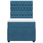vidaXL Sommier à lattes de lit avec matelas bleu 100x200 cm