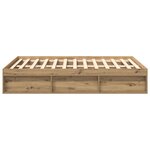 vidaXL Cadre de lit sans matelas chêne artisanal 140x200 cm