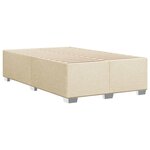 vidaXL Sommier à lattes de lit avec matelas crème 120x190 cm tissu