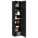 vidaXL Armoire de rangement Montage mural Chêne noir 50 x 41 x 225 cm