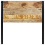 vidaXL Tête de lit 100 cm bois massif manguier et fer