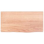 vidaXL Étagère murale marron clair 40x20x2 cm bois chêne massif traité