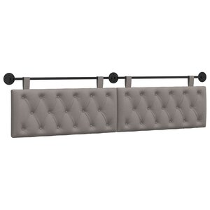vidaXL Tête de lit suspendue Taupe Tissu