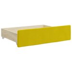vidaXL Lit de jour avec gigogne et tiroirs jaune 100x200 cm velours