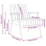 vidaXL fauteuil Crème 59 x 75 x 78 cm Velours