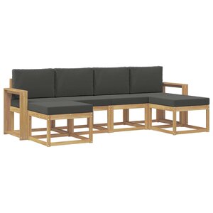 vidaXL Ensemble de canapés d'extérieur 6 pc Blanc et anthracite