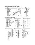 THIRARD - Serrure encastrable Monomax NF pour cylindre européen  axe 40mm  bouts ronds  têtière inox