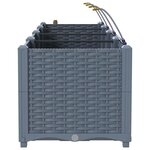 vidaXL Pots de jardin Gris clair 160 x 40 x 37.5 cm Acier