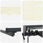 vidaXL Auvent Rétractable Crème 400 × 300 cm tissu