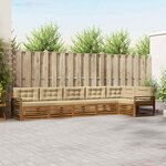 vidaXL Ensemble de canapés d'extérieur 6 Pièces Naturel et Beige