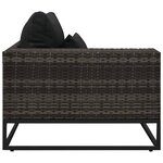 vidaXL Salon de jardin 5 Pièces avec coussins Résine tressée Gris