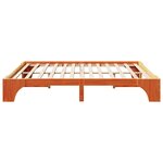 vidaXL Cadre de lit Marron ciré 180x200 cm en bois de pin massif