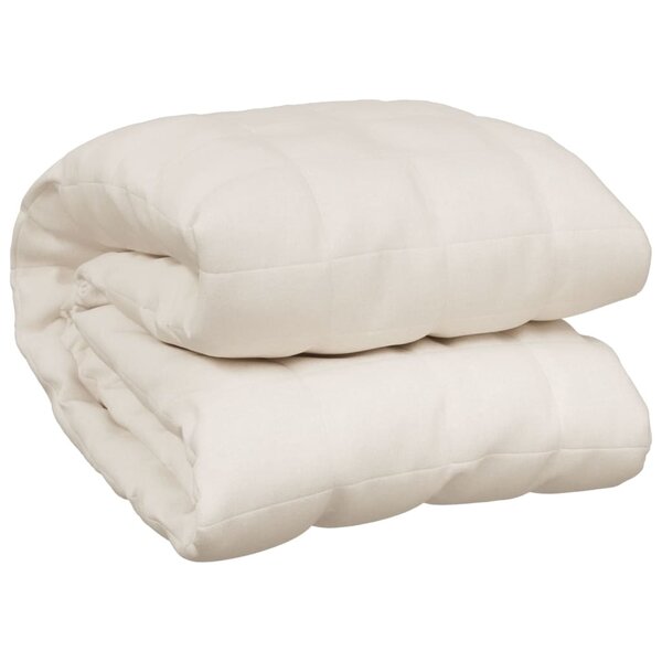 vidaXL Couverture lestée Crème clair 120x180 cm 5 kg Tissu