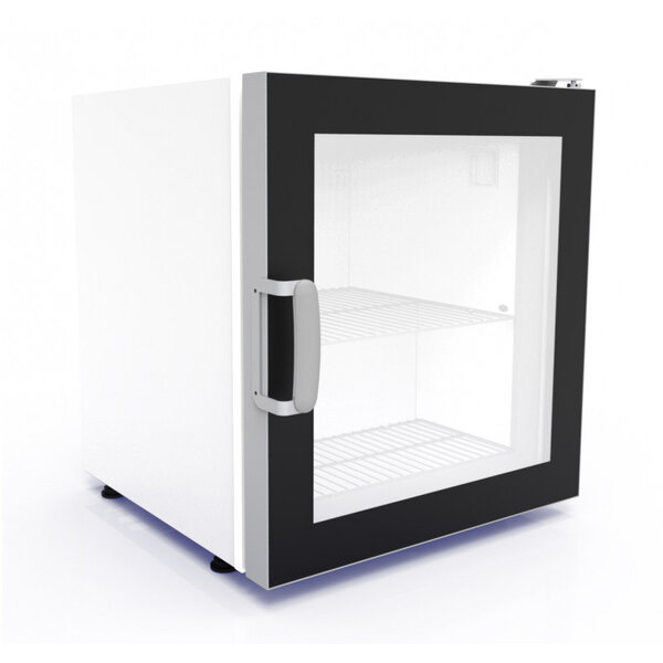 Congélateur vitré à glace 5 bacs x 5 l - combisteel - r290 - acier inoxydable73 542x566x628mm