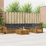 vidaXL Ensemble de canapés d'extérieur 6 Pièces Naturel et Anthracite