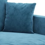 vidaXL Ensemble de canapés 3 Pièces avec coussins Bleu Velours